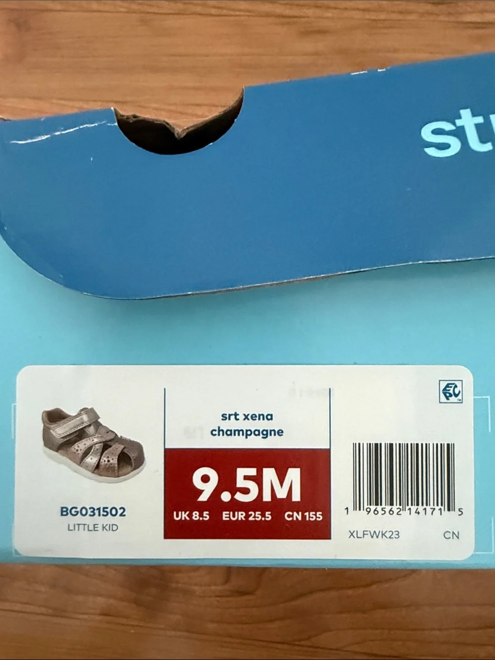 Stride Rite Metallic Rose Gold & Bronze Toddler Sandal